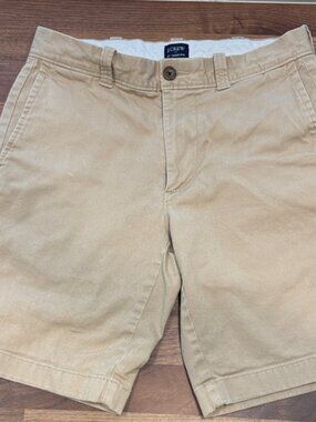 J. Crew Men's Khaki Flat Front Shorts